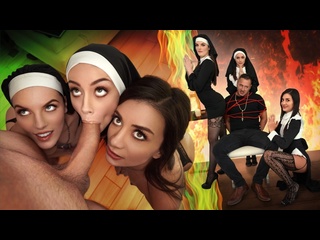 natalie brooks, selena love, fiona frost (three horny nuns fuck the devil out of him) big tits big ass natural tits teen small tits