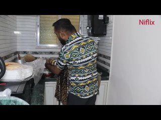 a newly married desi housewife seduced and fucked from kitchen by her husband